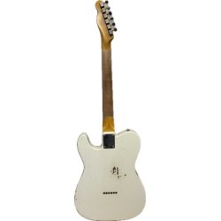 (DEMO) Fender Custom Shop '63 Telecaster Relic Electric Guitar - Aged Olympic White